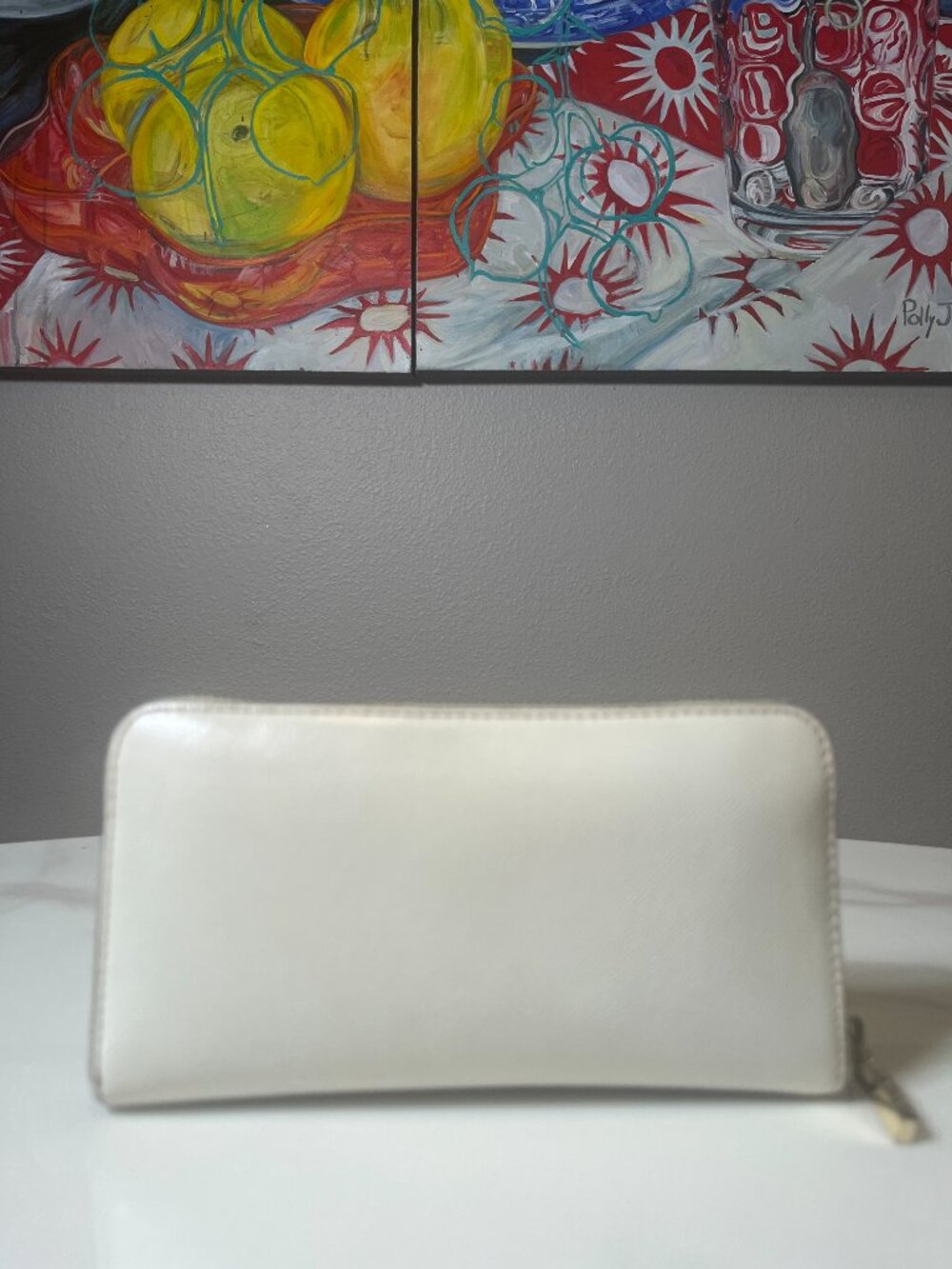 Tory Burch Robinson Ivory Zip Continental Wallet - Picture 2 of 9